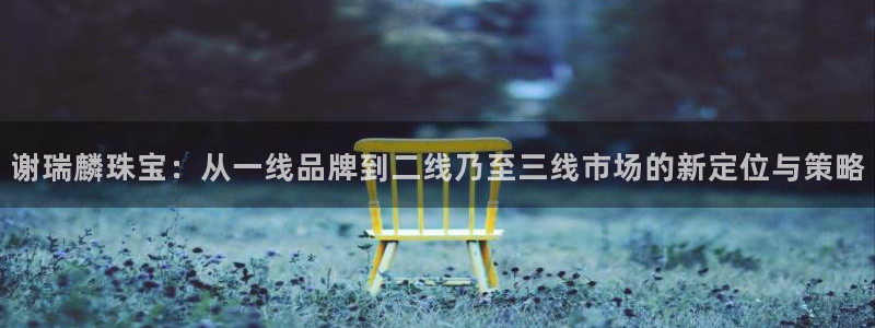 新宝5娱乐主管：谢瑞麟珠宝：从一线品牌到二线乃至三线市场的新定位与策略