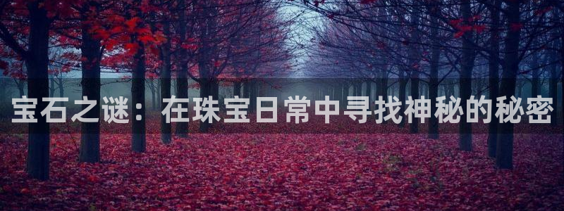 新宝5黑：宝石之谜：在珠宝日常中寻找神秘的秘密