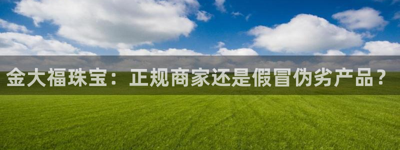 新宝5下载软件：金大福珠宝：正规商家还是假冒伪劣产品？