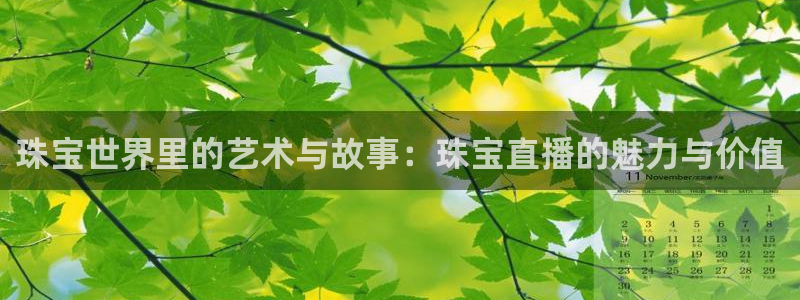 新宝3得74OO5：珠宝世界里的艺术与故事：珠宝直播的魅力与价值